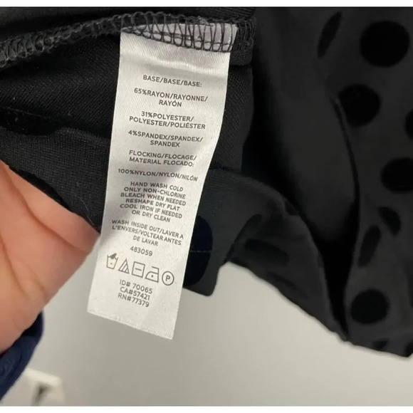 Ann Taylor NWT Black Velvet Dot Blouse - Picture 6 of 6